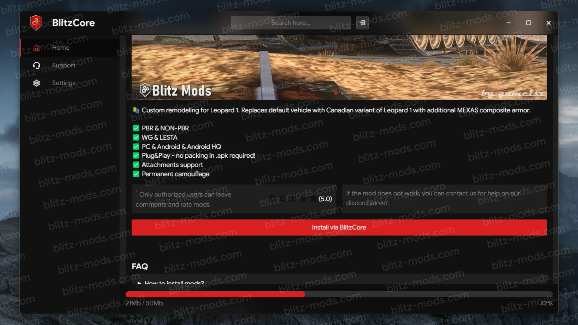 BlitzCore - Easy way to use mods for WoTBlitz